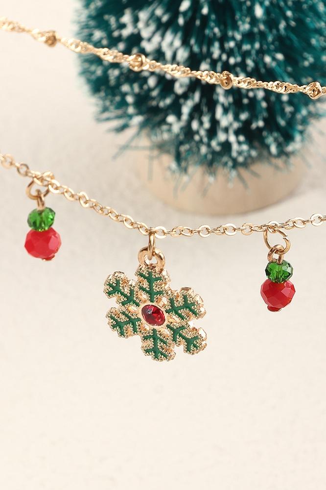 Lynn Christmas Snowflake Removable Pendant Necklace