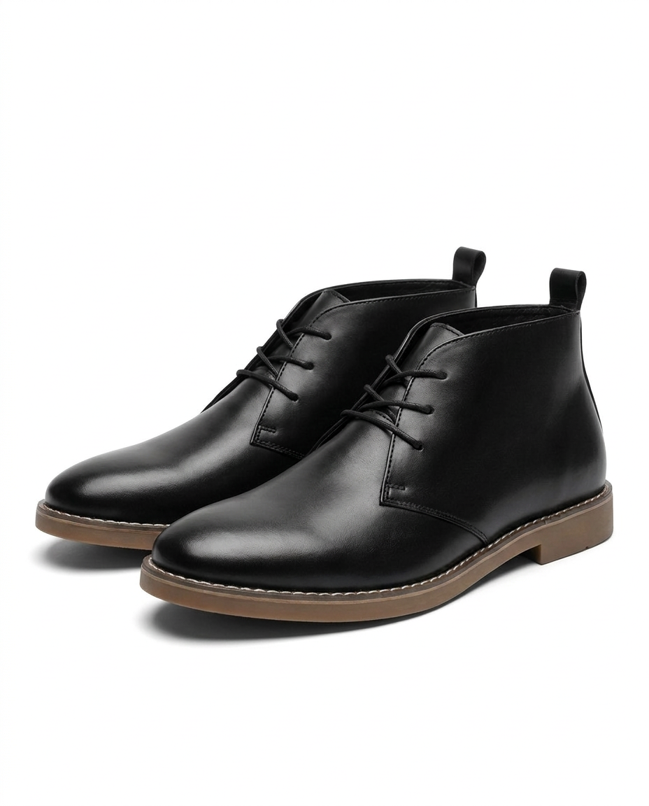 Full-Grain Leather Chukka Boots with Cushioned Insole