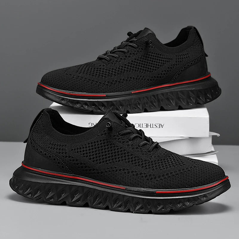 Knit Brogue Shoes with Lightweight Construction