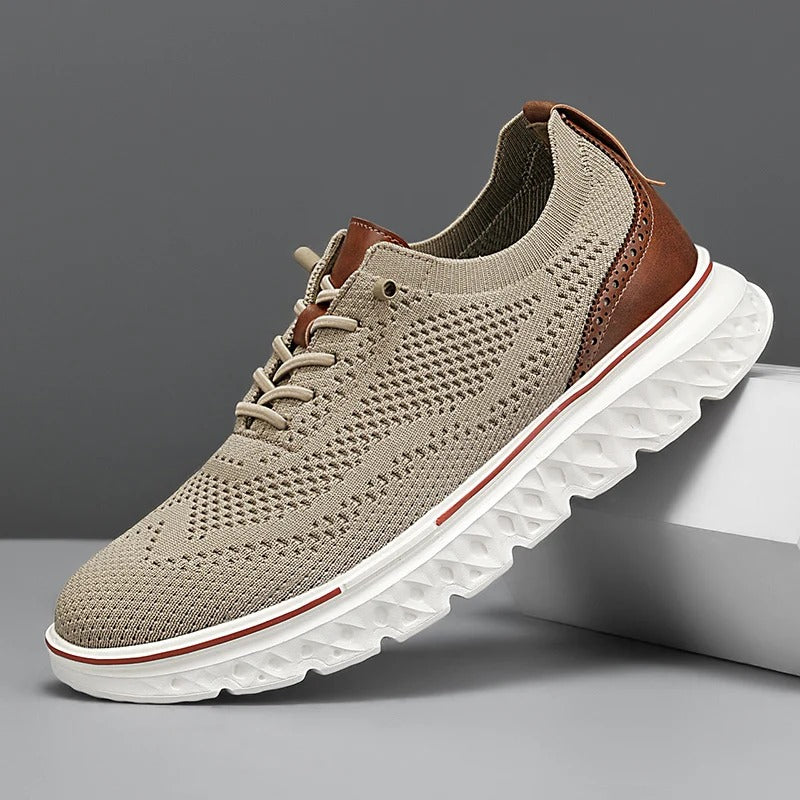 Knit Brogue Shoes with Lightweight Construction
