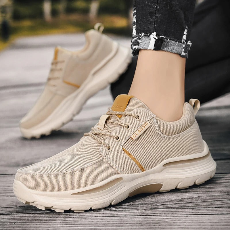 Canvas Sneakers with Moc-Toe Stitching