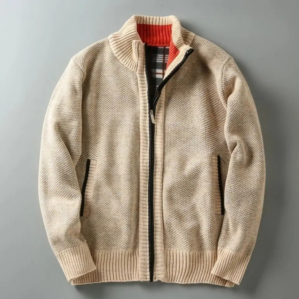 Fleece Jacket with Plaid