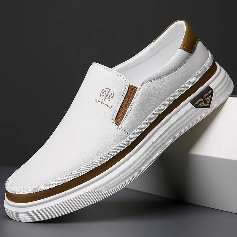 Full-Grain Leather Slip-On Shoes with Smooth Finish