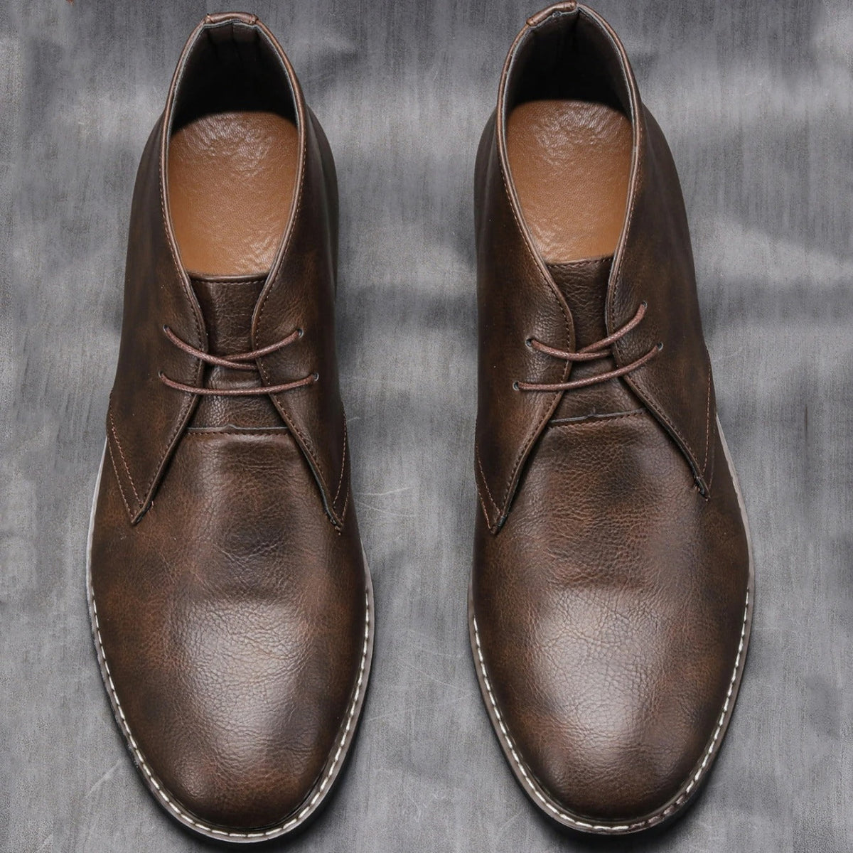 Cowhide Leather Boots with Breathable Upper
