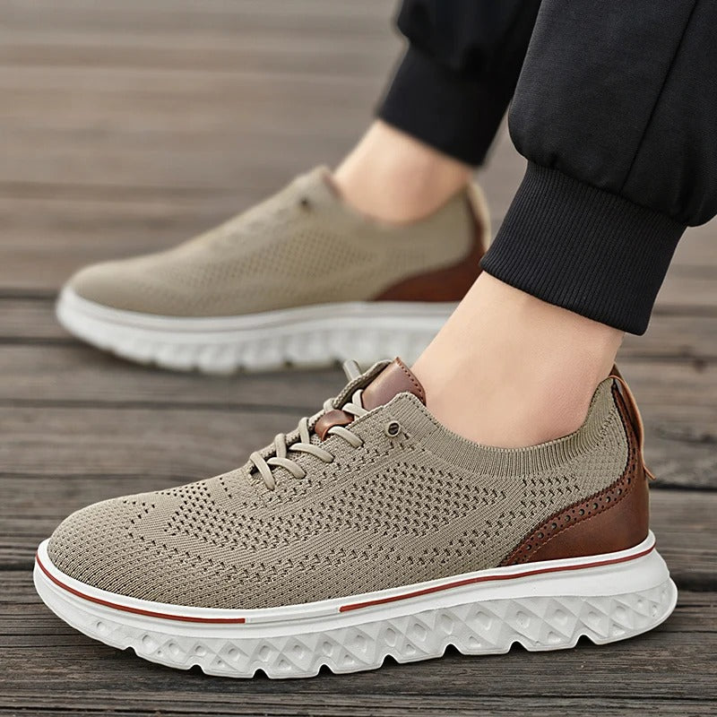 Knit Brogue Shoes with Lightweight Construction