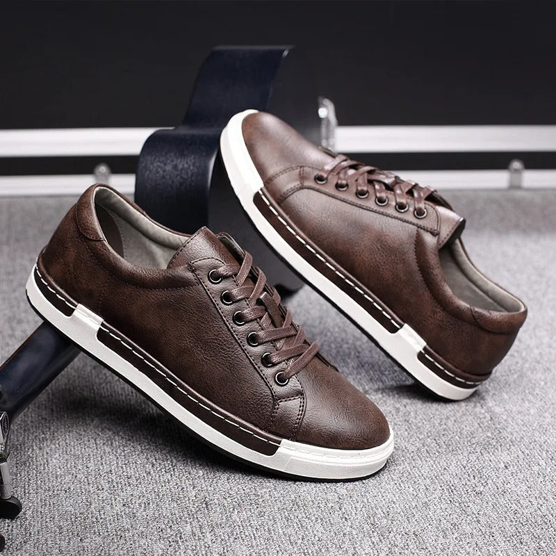 Vegan Leather Sneakers with All-Day Comfort