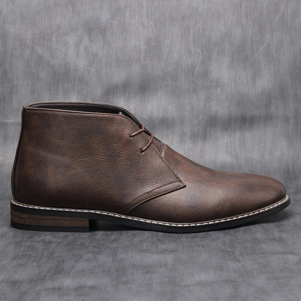 Cowhide Leather Boots with Breathable Upper