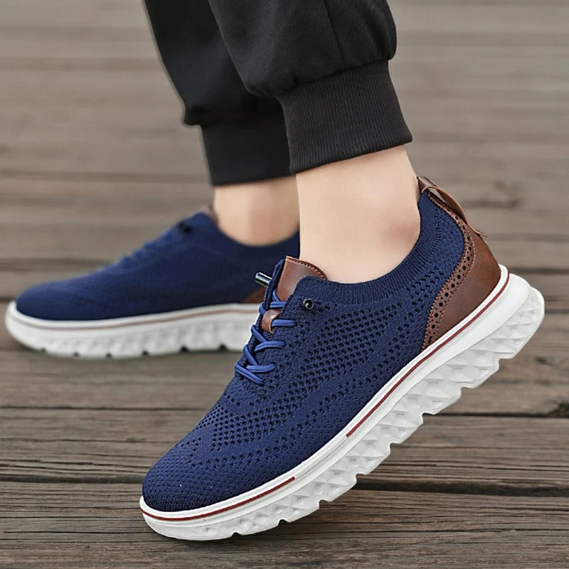 Knit Brogue Shoes with Lightweight Construction