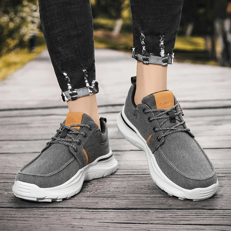 Canvas Sneakers with Moc-Toe Stitching