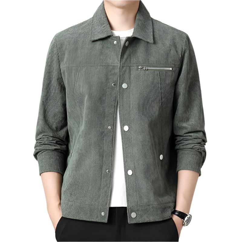 Corduroy Sweater with Button Front