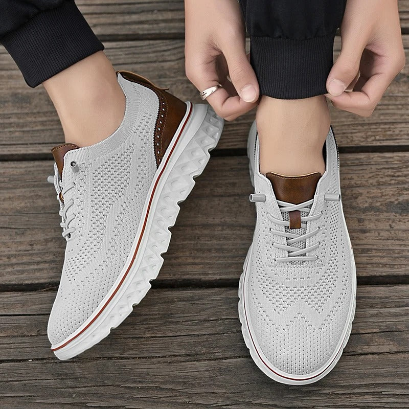 Knit Brogue Shoes with Lightweight Construction