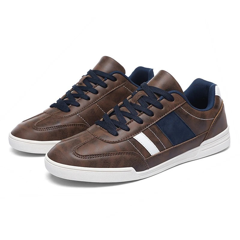 Sneakers with Distressed Finish