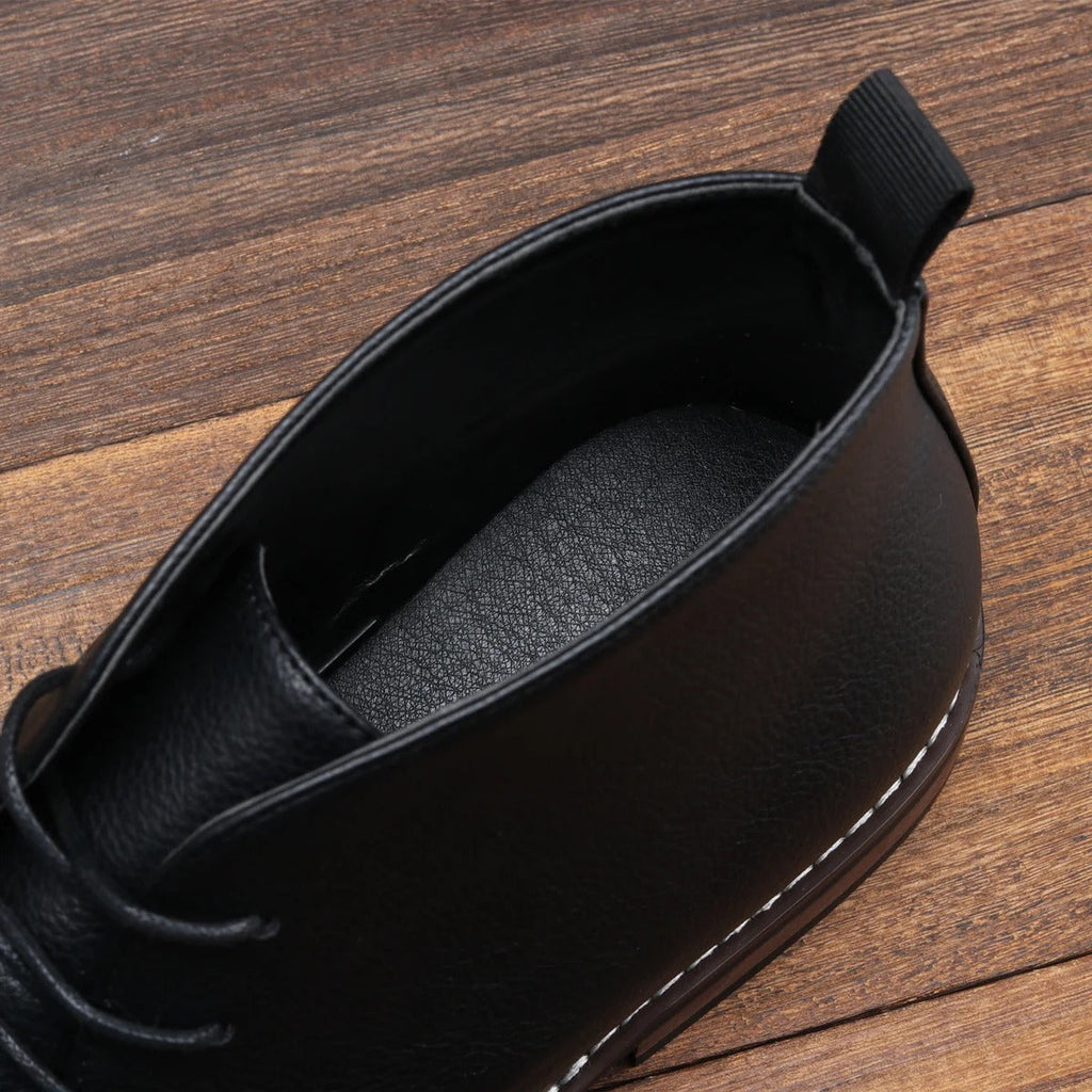 Chukka Boots with Pebbled Texture
