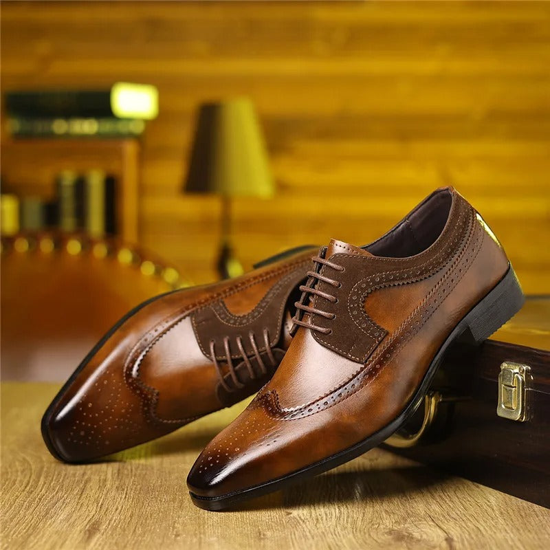 Refined Polished Leather Oxford Shoes