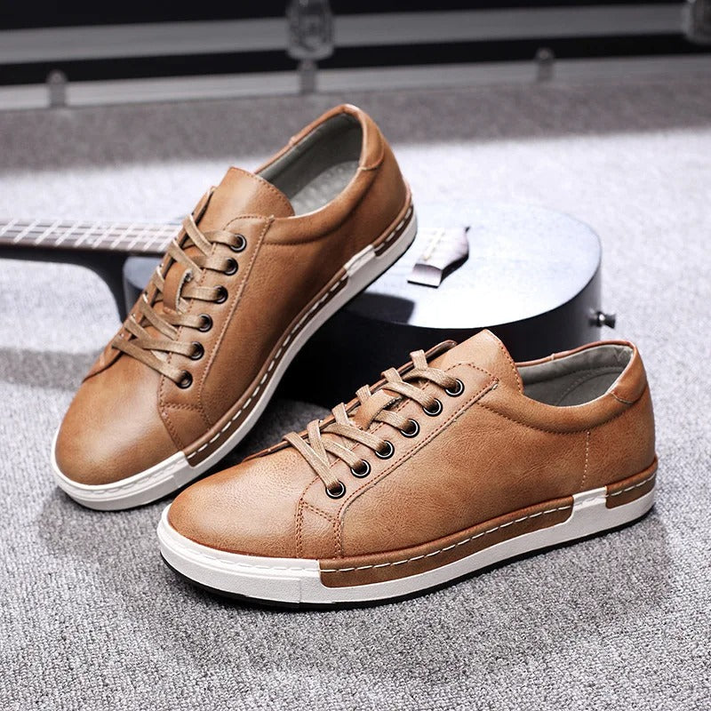 Vegan Leather Sneakers with All-Day Comfort