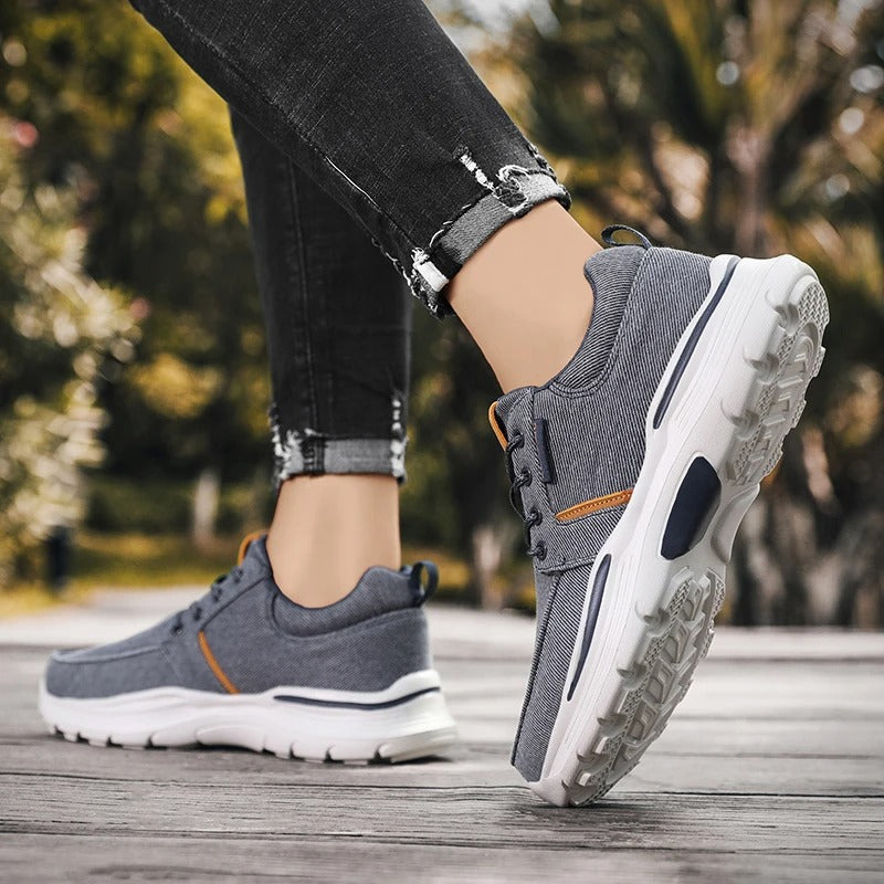 Canvas Sneakers with Moc-Toe Stitching