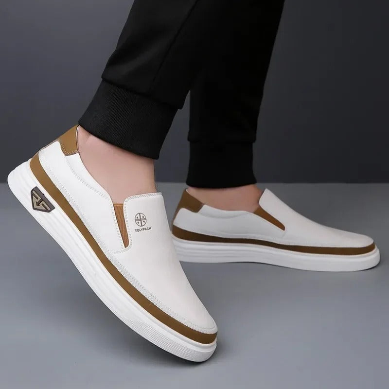 Full-Grain Leather Slip-On Shoes with Smooth Finish