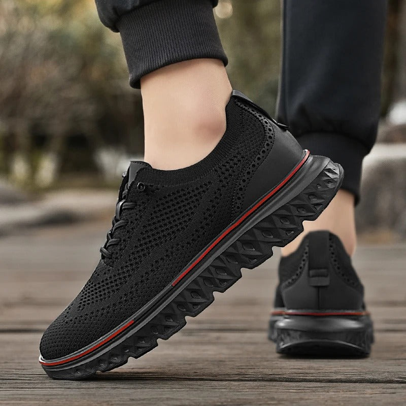 Knit Brogue Shoes with Lightweight Construction