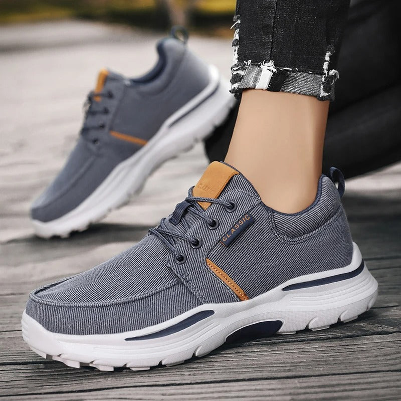 Canvas Sneakers with Moc-Toe Stitching
