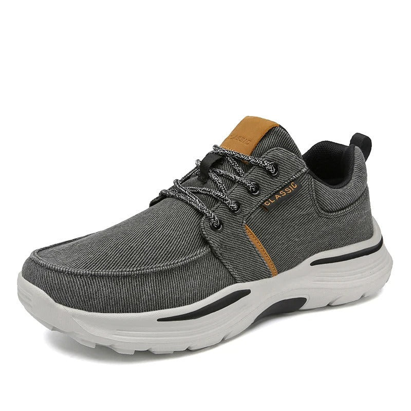 Canvas Sneakers with Moc-Toe Stitching