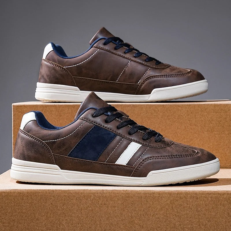 Sneakers with Distressed Finish