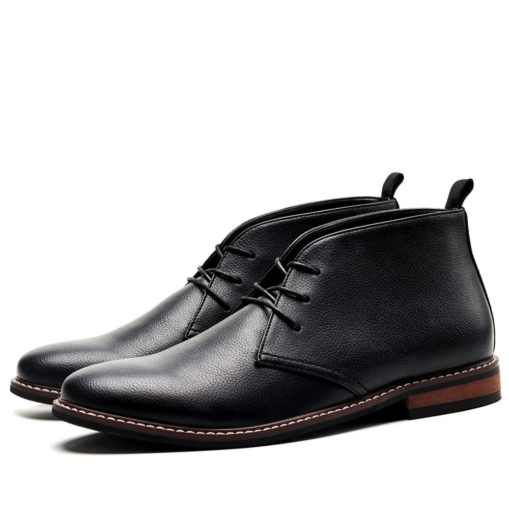Chukka Boots with Pebbled Texture