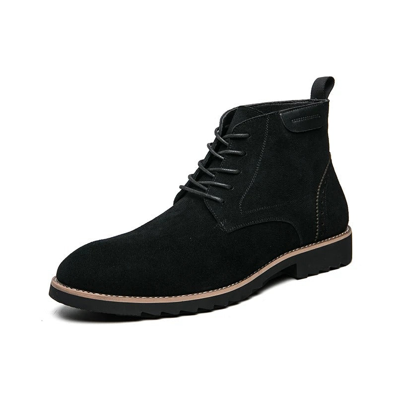Suede Boots with Rubber Sole