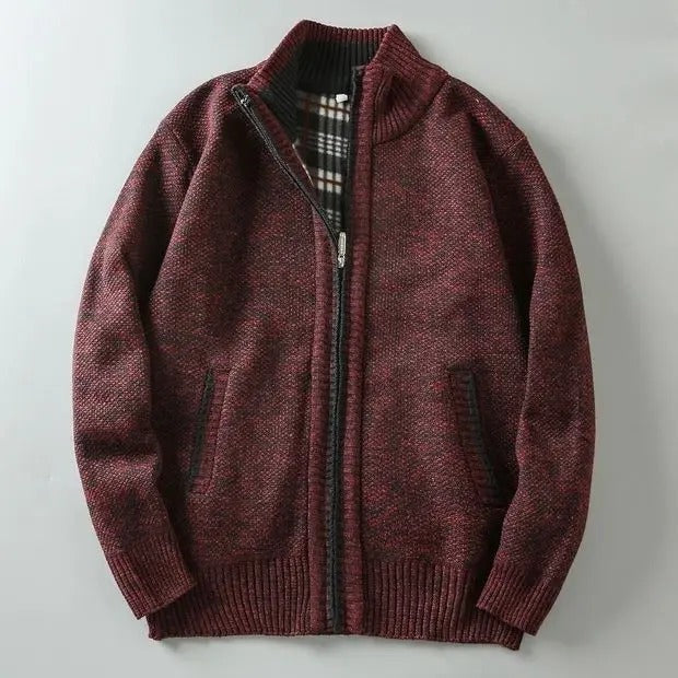 Fleece Jacket with Plaid