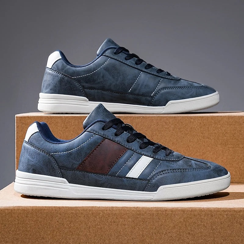 Sneakers with Distressed Finish