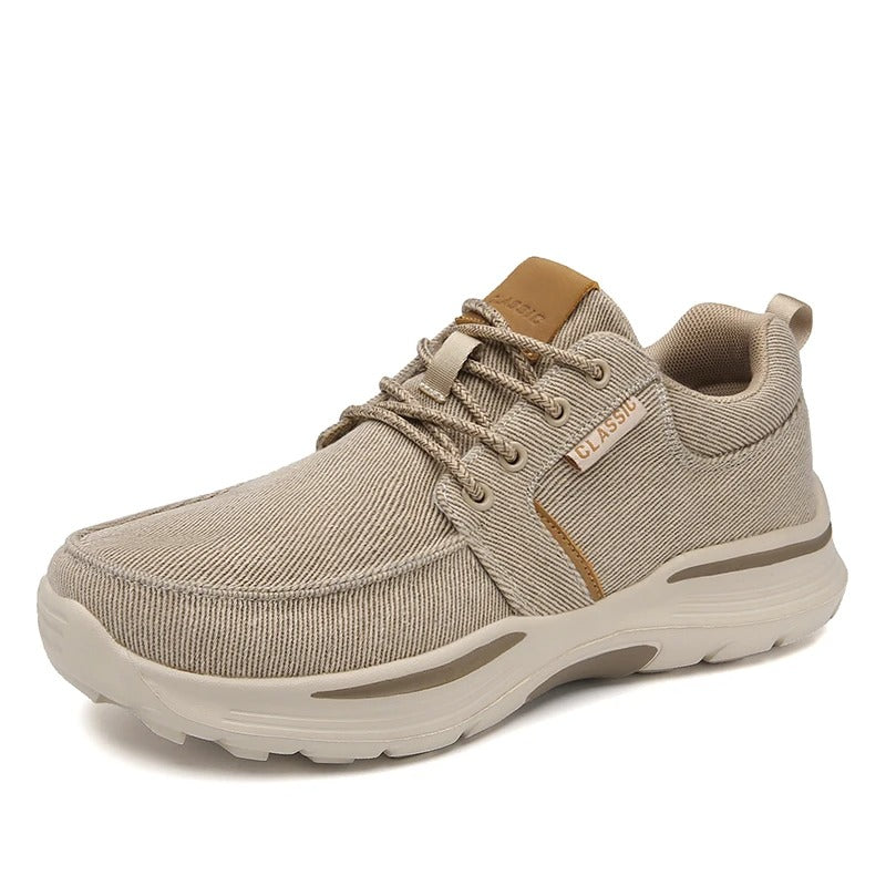 Canvas Sneakers with Moc-Toe Stitching