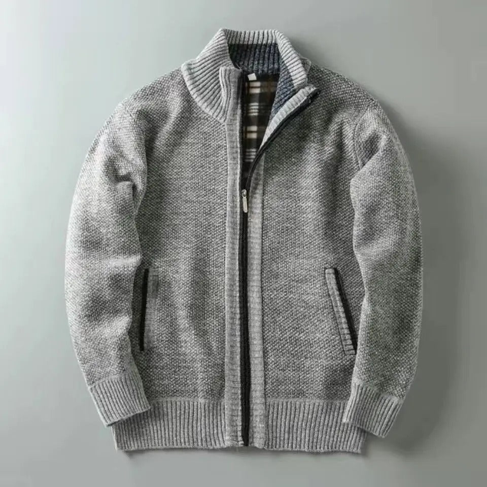 Fleece Jacket with Plaid