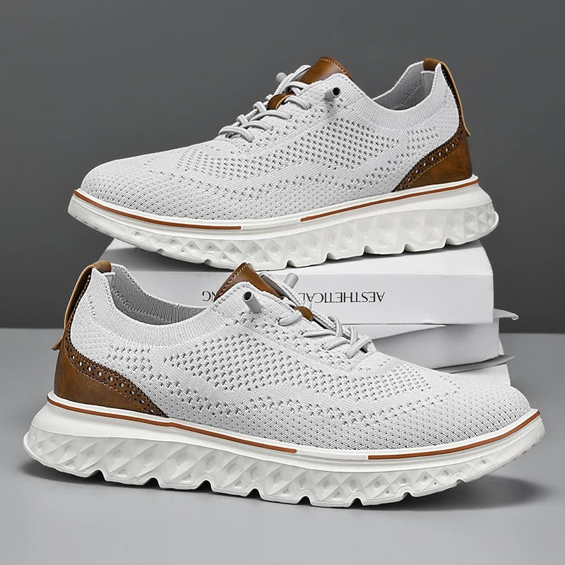 Knit Brogue Shoes with Lightweight Construction