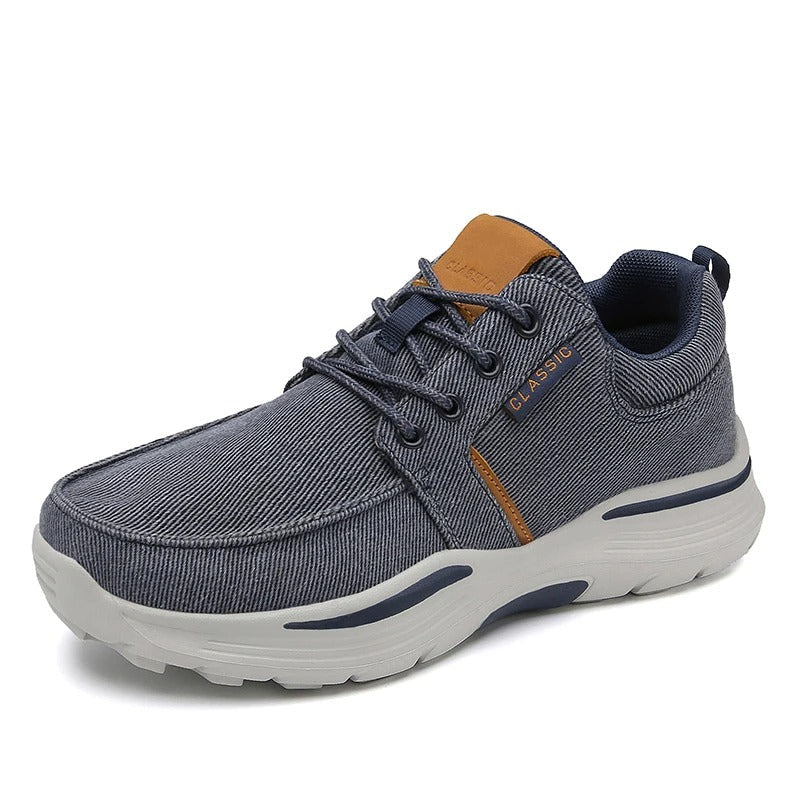 Canvas Sneakers with Moc-Toe Stitching