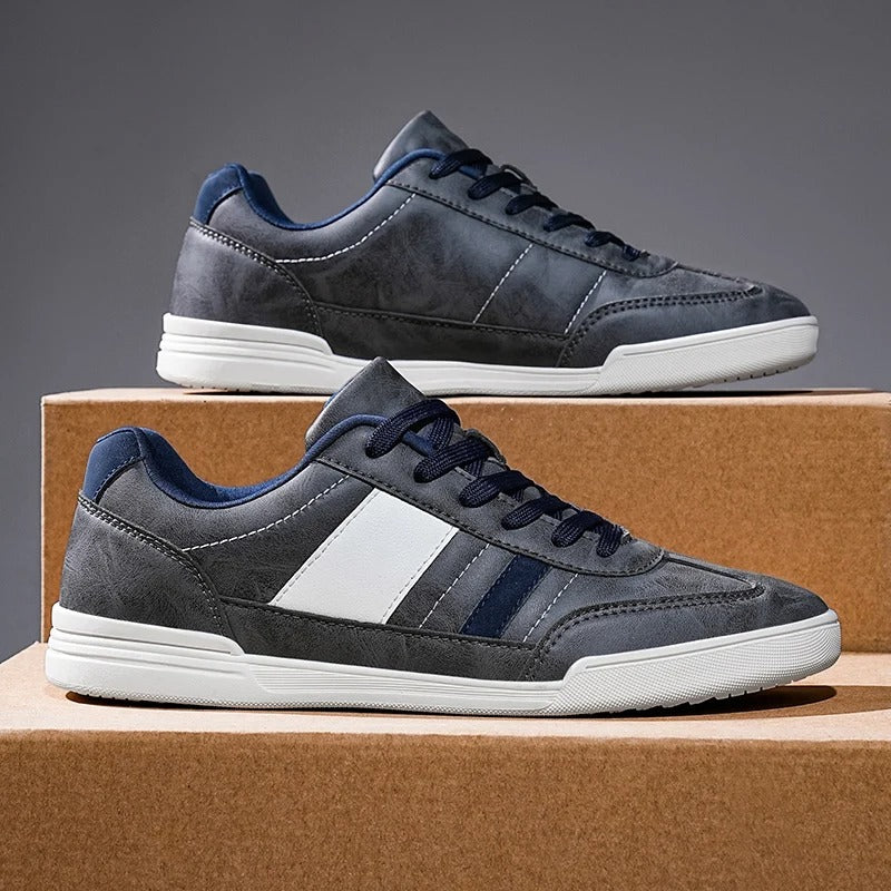 Sneakers with Distressed Finish
