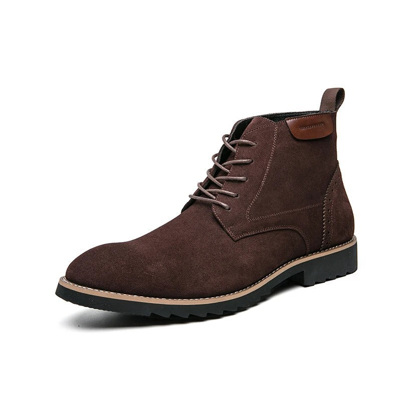 Suede Boots with Rubber Sole