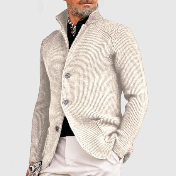 Knit Cardigan with Longline Cut