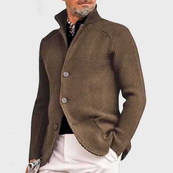 Knit Cardigan with Longline Cut