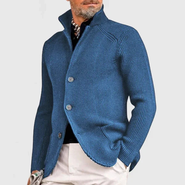 Knit Cardigan with Longline Cut