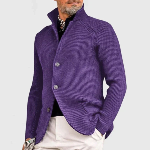 Knit Cardigan with Longline Cut