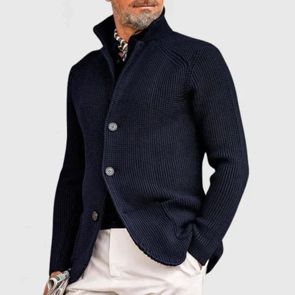 Knit Cardigan with Longline Cut