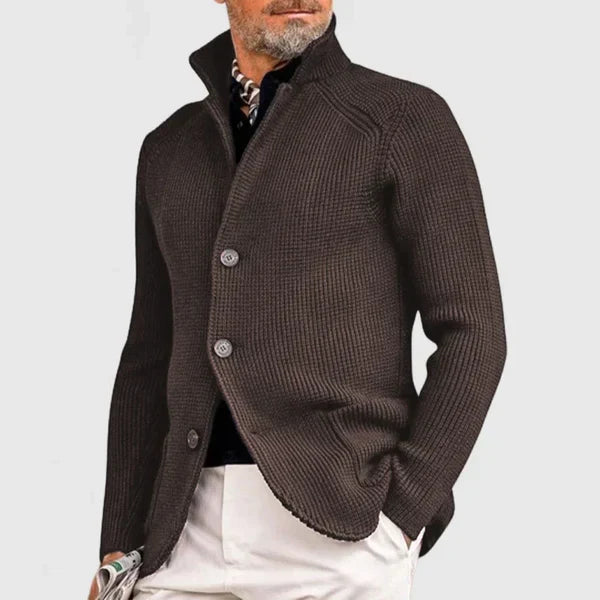 Knit Cardigan with Longline Cut