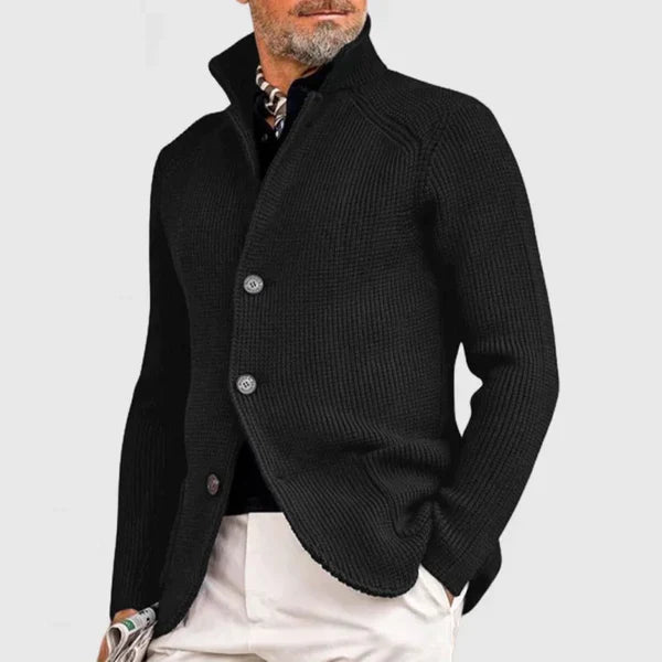 Knit Cardigan with Longline Cut