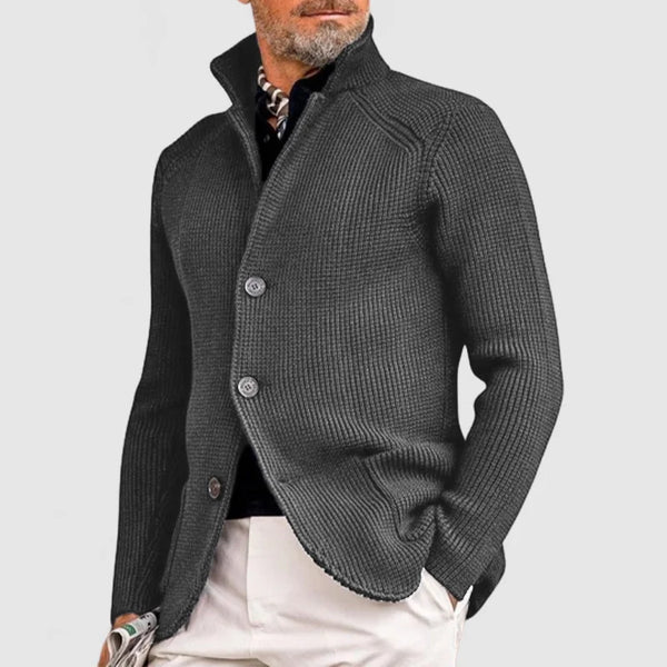 Knit Cardigan with Longline Cut