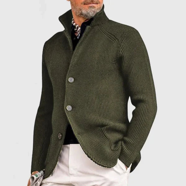 Knit Cardigan with Longline Cut