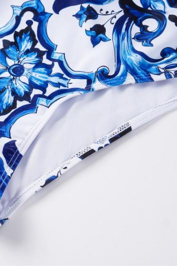 Martha Patterned Gathered Two-pieces Swim Set