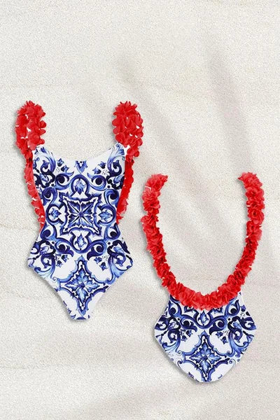 Martha Patterned Gathered Two-pieces Swim Set