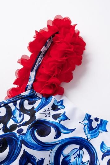 Martha Patterned Gathered Two-pieces Swim Set