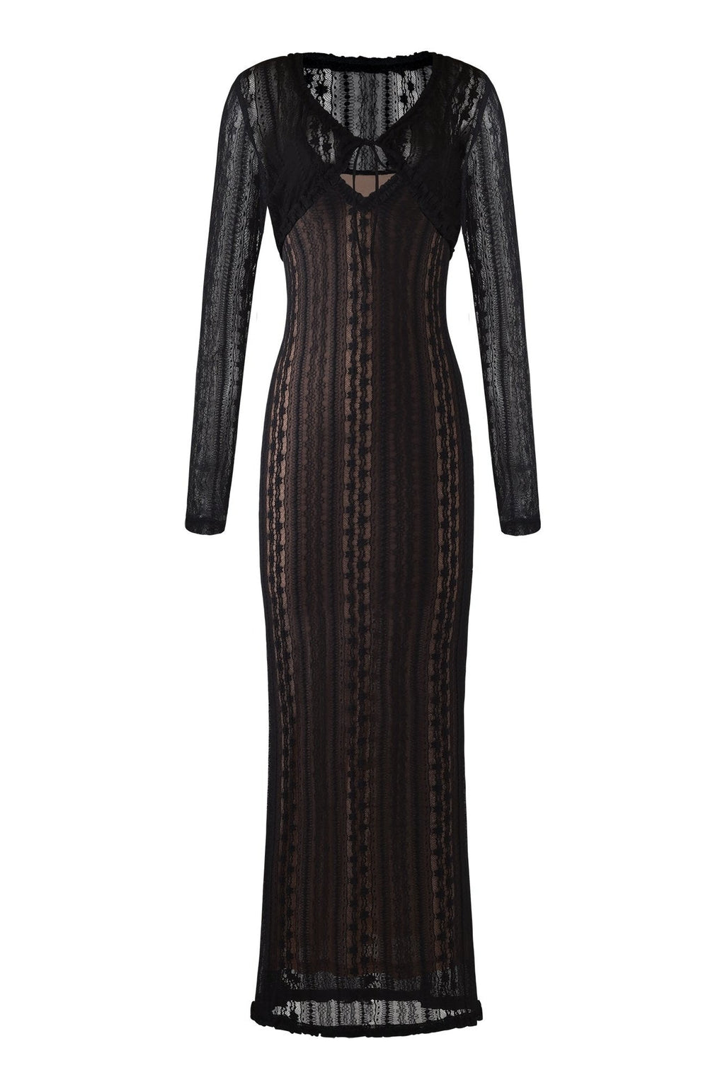 Coordinated Melinda V-Neck Lace Set