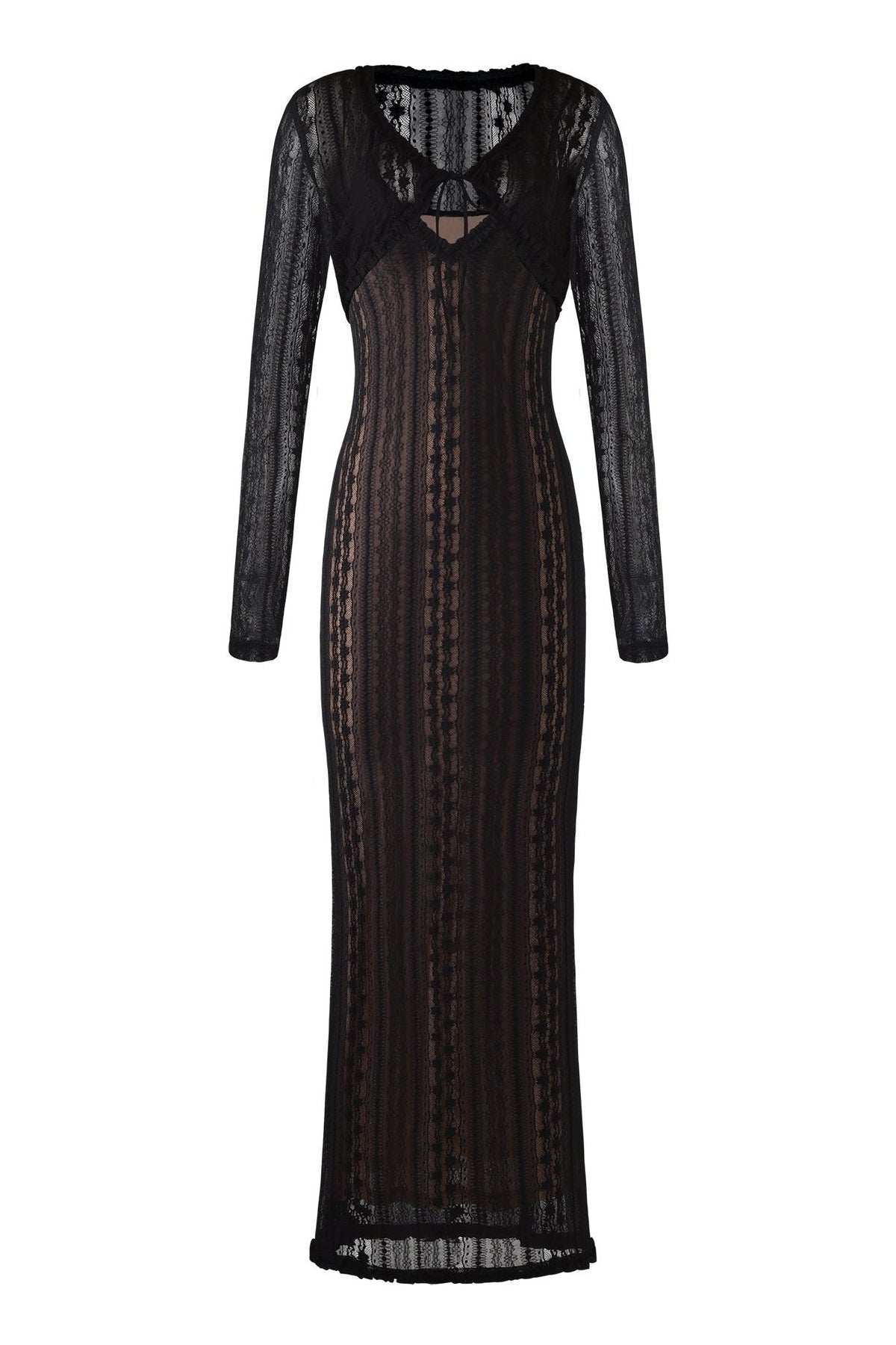 Coordinated Melinda V-Neck Lace Set