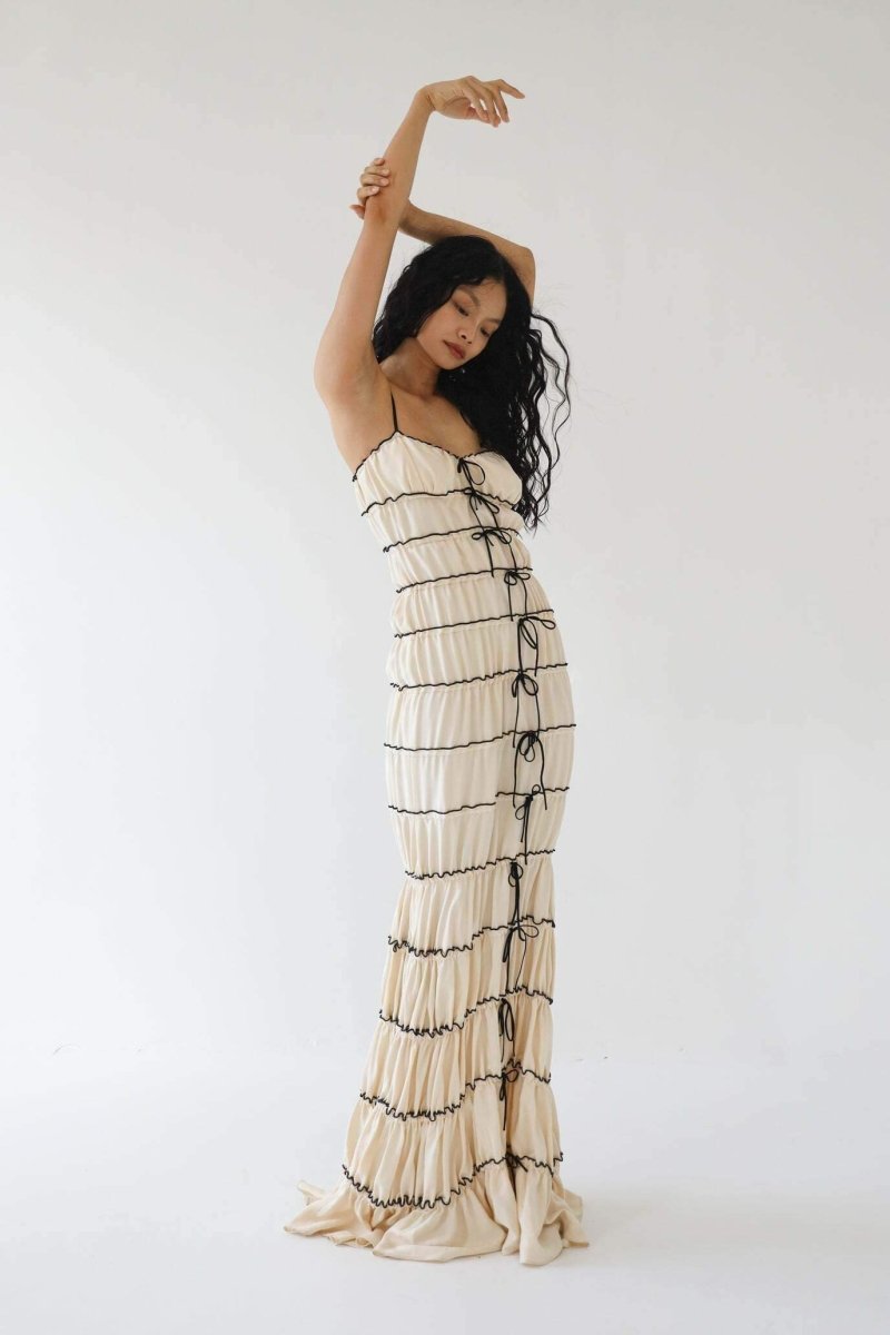 Melissa Ruffled Tunnel Maxi-Length Dress